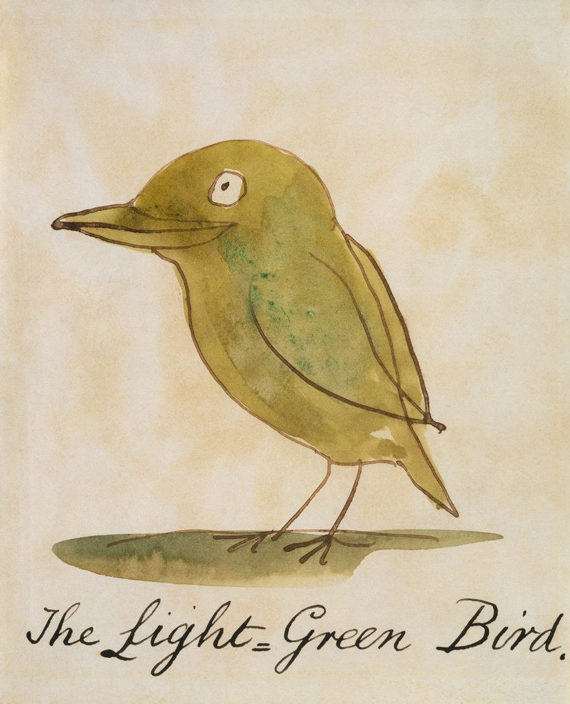 Detail of The Light Green Bird by Edward Lear