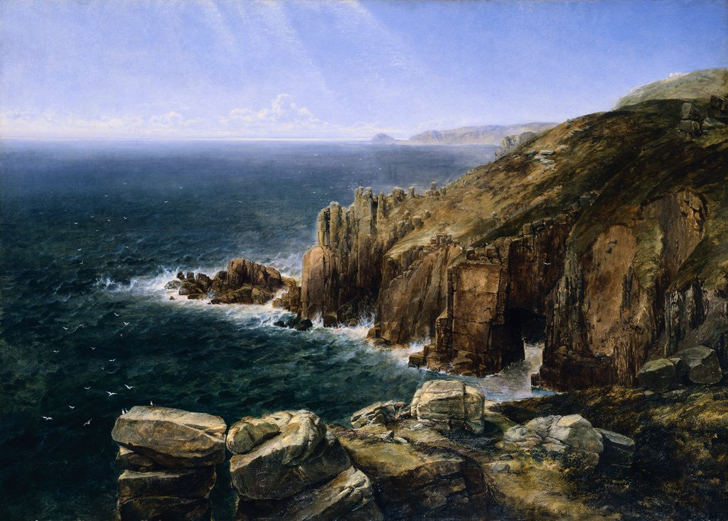 Detail of The Land's End, Cornwall by Thomas Creswick