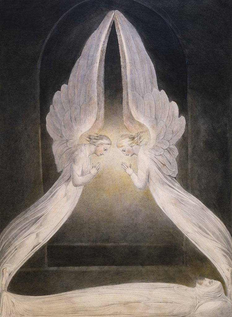 Detail of The Angels Hovering Over the Body of Jesus in the Sepulchre by William Blake