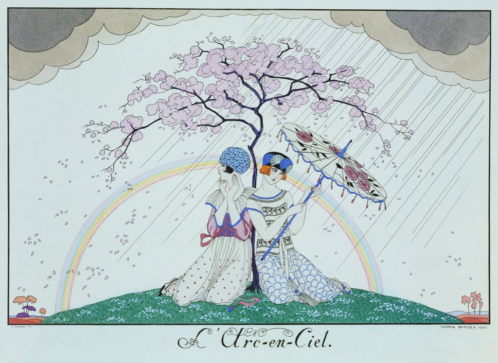 Detail of The Rainbow by Georges Barbier
