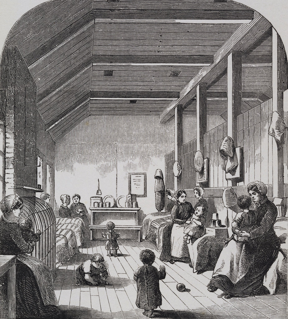 Detail of Engraving Depicting The Convict Nursery at Brixton by Corbis