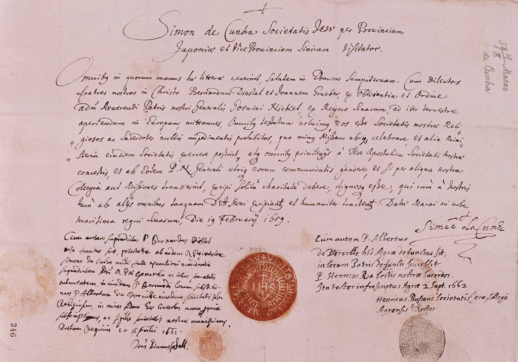 Detail of Early Passport by Corbis