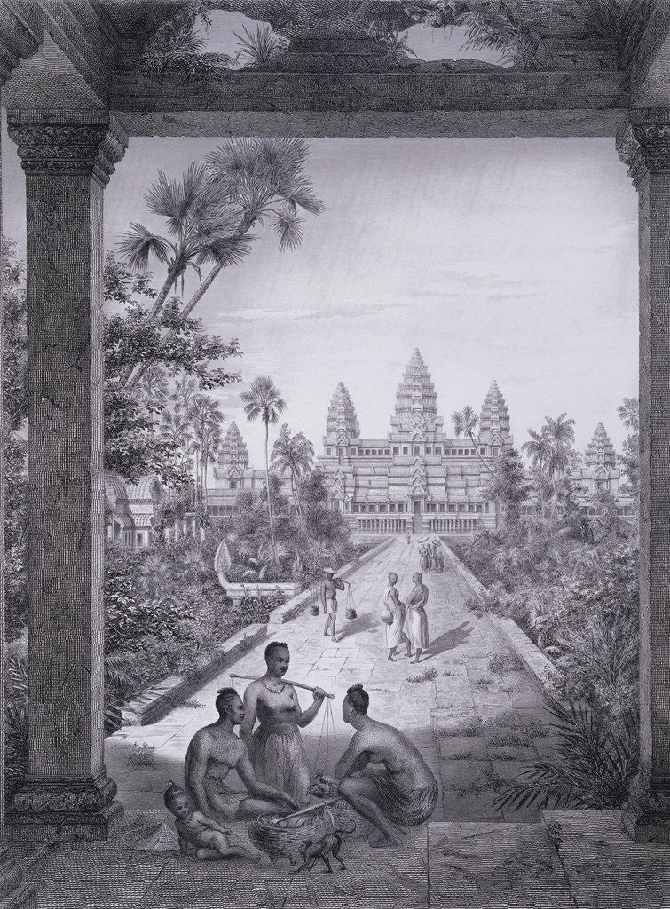 Detail of Facade of Entrance to Temple of Angkor Thom by Anonymous