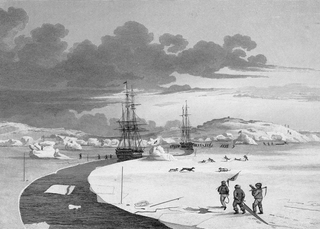 Detail of Cutting into Winter Island by Edward Finden