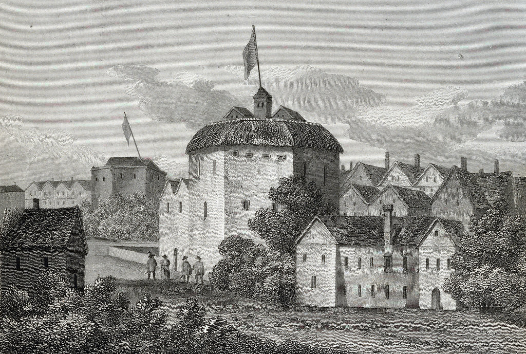 Detail of The Globe Theatre Engraving by Anonymous