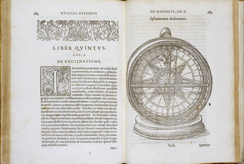 Detail of Book Illustration of a 16th Century Compass Needle by Anonymous