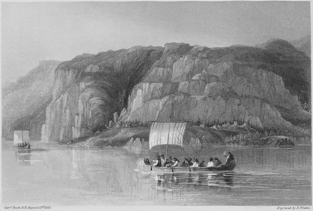 Detail of Indian Canoe, North Shore of Great Slave Lake from Narrative of the Arctic Land Expedition to the Mouth of the Great Fish River, Arctic Ocean, 1833, 1834, 1835. by Anonymous