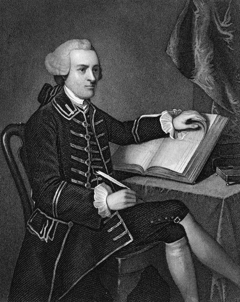 Detail of Portrait Engraving of John Hancock by Anonymous