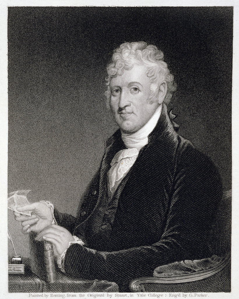 Detail of Portrait Engraving of David Humphries by Anonymous