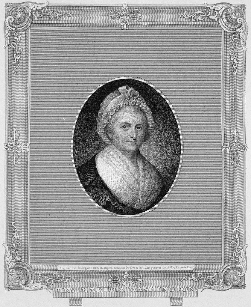 Detail of Martha Washington by James Barton Longacre