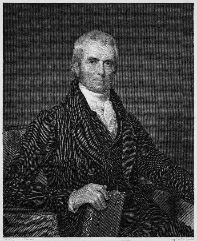 Detail of John Marshall by Asher Brown Durand