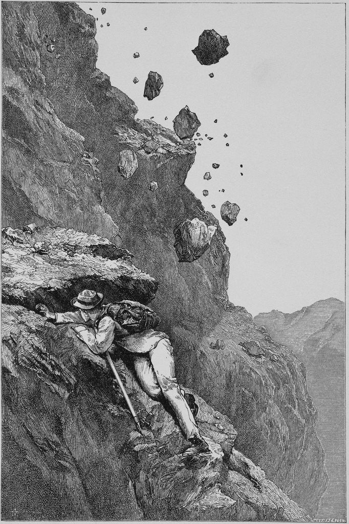 Detail of A Cannonade of the Matterhorn by Edward Whymper