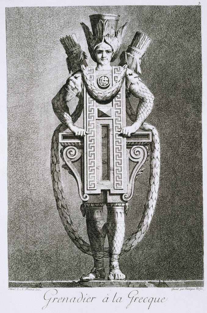 Detail of Grenadier a la Greque by Ennemond Alexandre Petitot