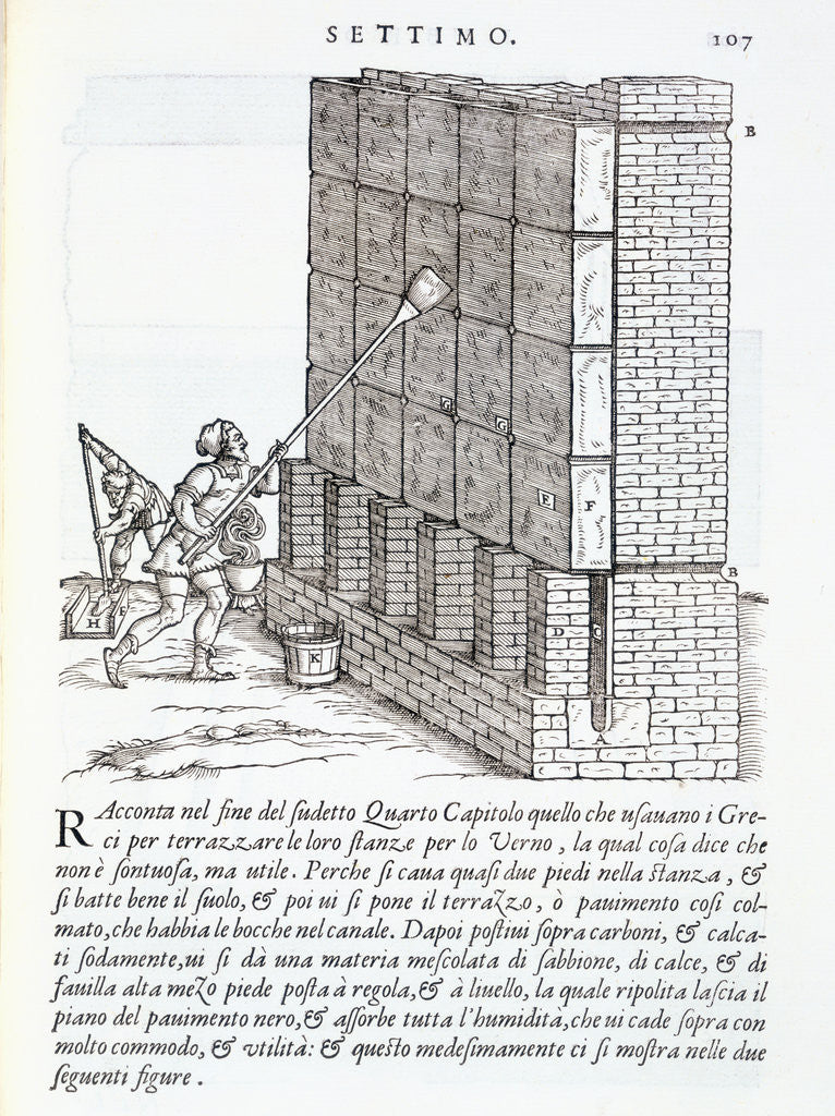 Detail of Illustration of Building Methods by Giovanni Antonio Rusconi