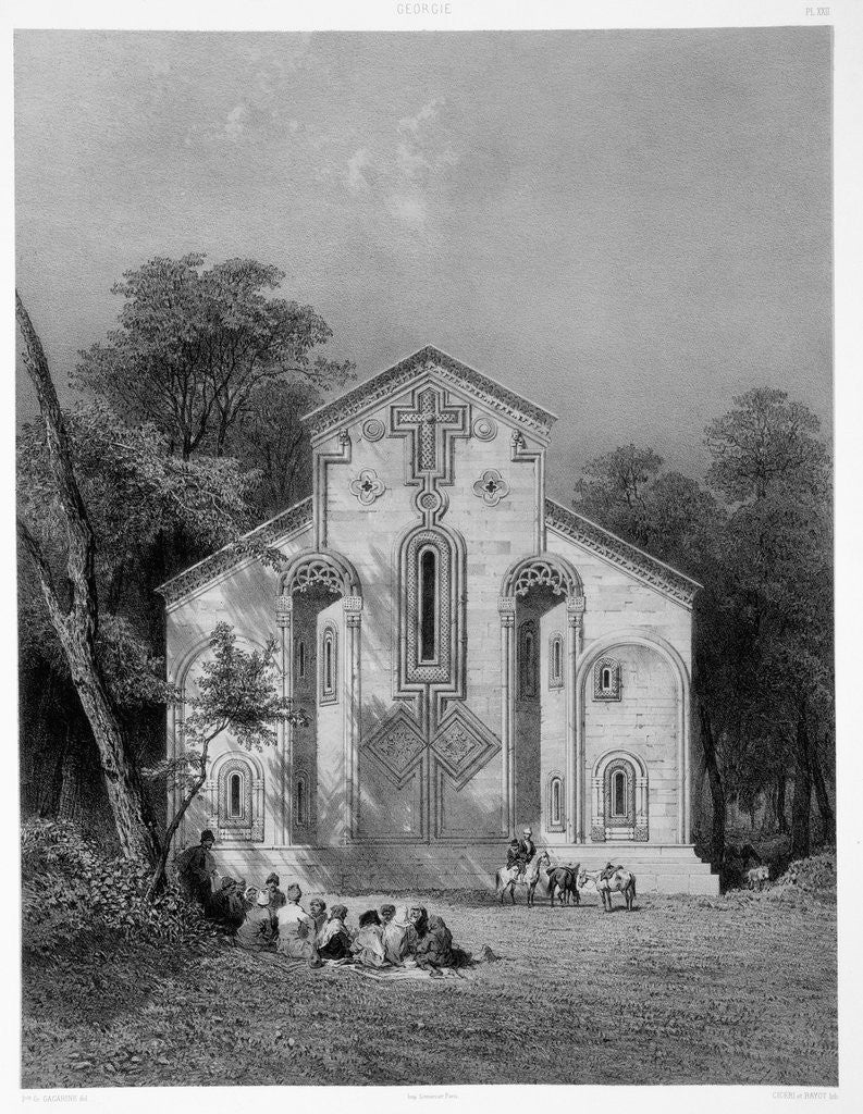 Detail of Book Illustration of the Monastery Church of Kaben by Corbis