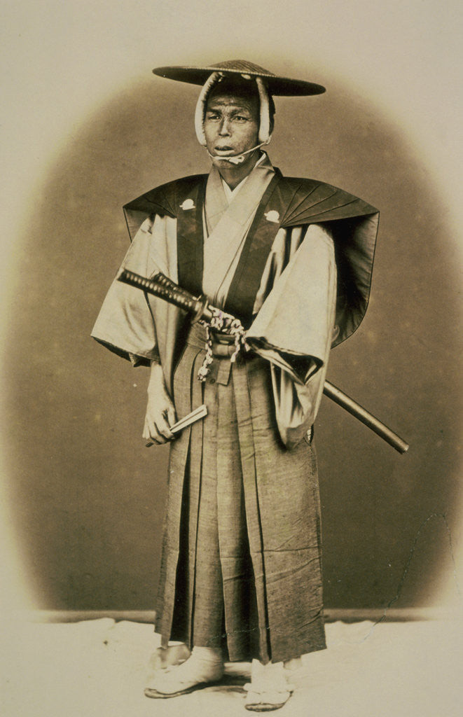 Detail of Samurai in Costume by Corbis