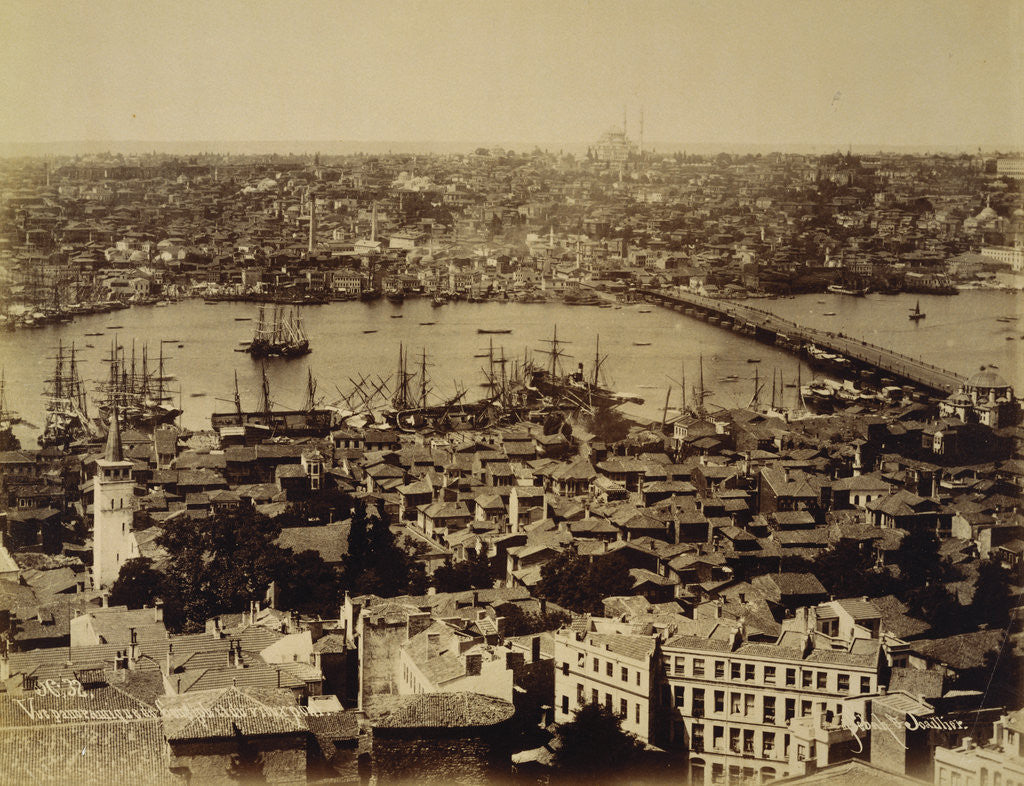 Detail of Aerial View of a Bridge Over the Bosporus in Istanbul by Anonymous