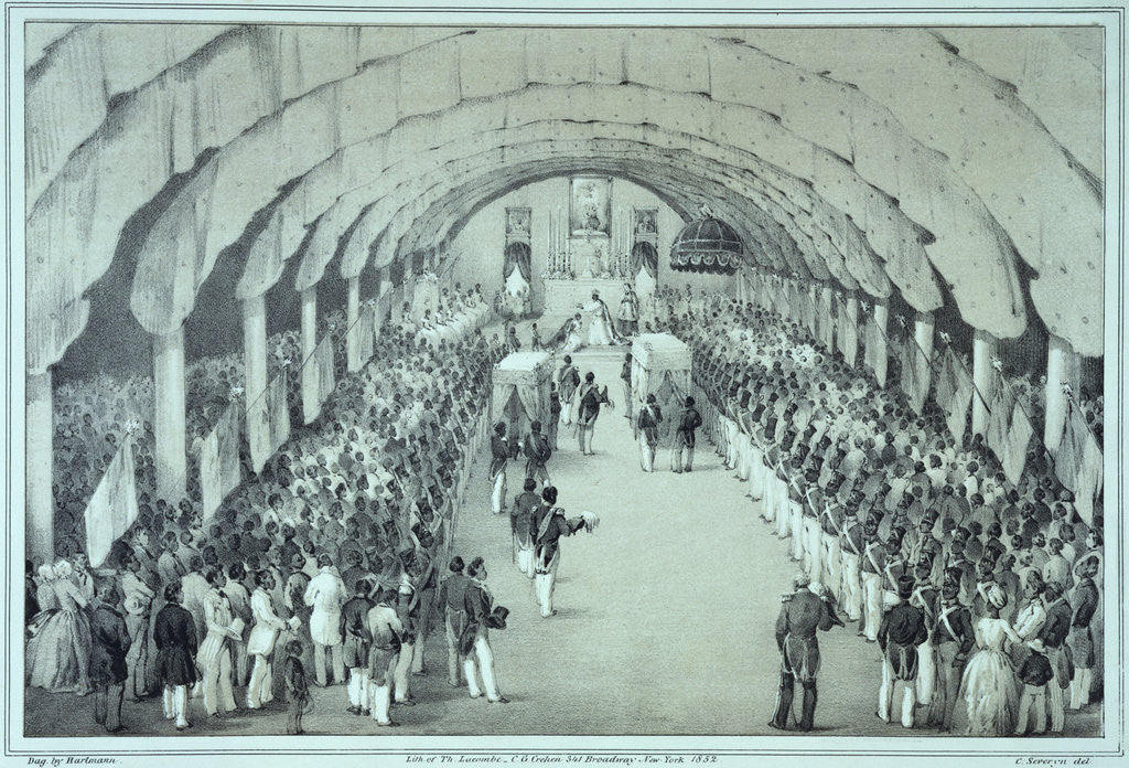 Detail of Lithograph of the Coronation of General Faustin Soulouque as Emperor of Haiti by Anonymous