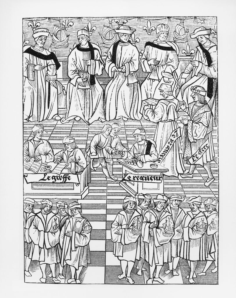 Detail of Illustration of the Assembly of the Merchants of Paris by Anonymous