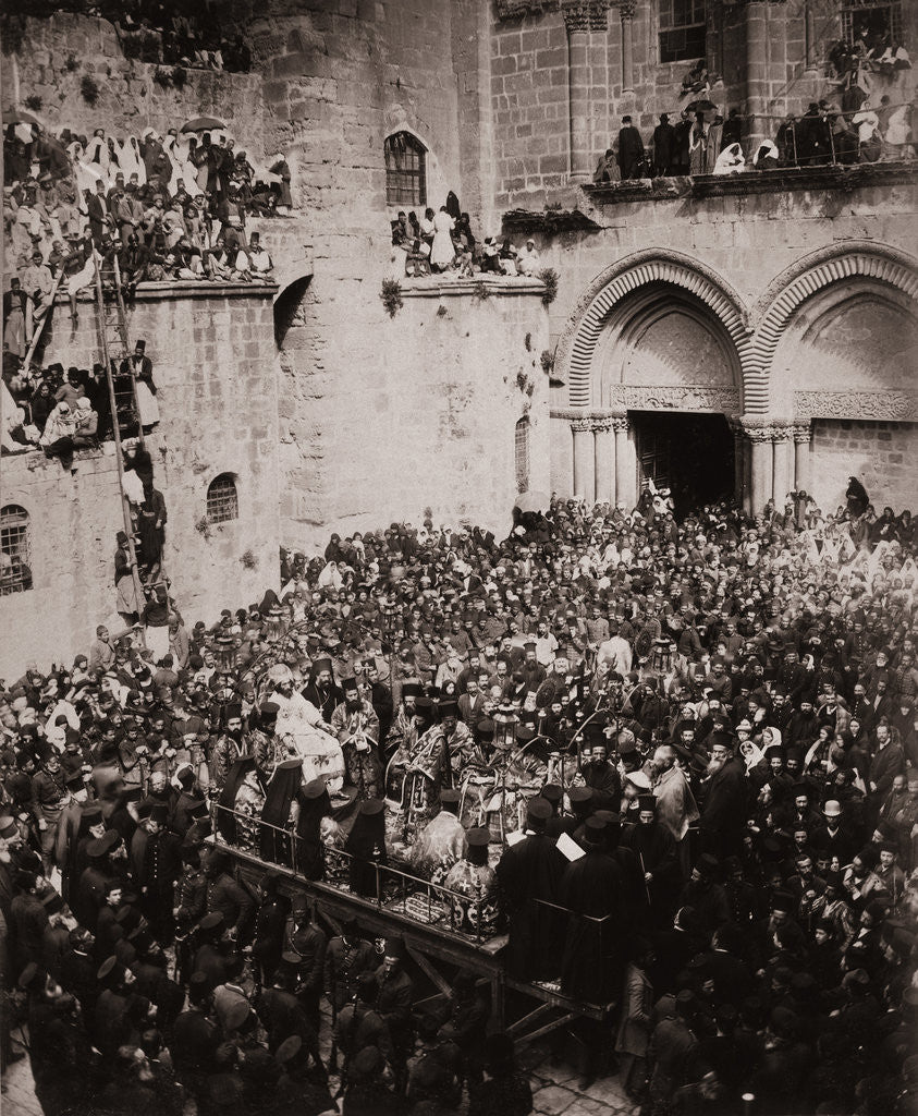 Detail of Ceremony of the Washing of the Feet at Church of Holy Sepulchre by Anonymous
