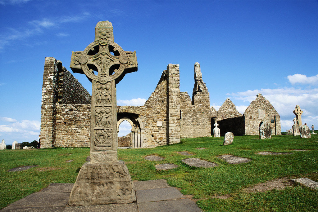 Detail of Cross of the Scriptures at Clonmacnoise Monastery by Anonymous