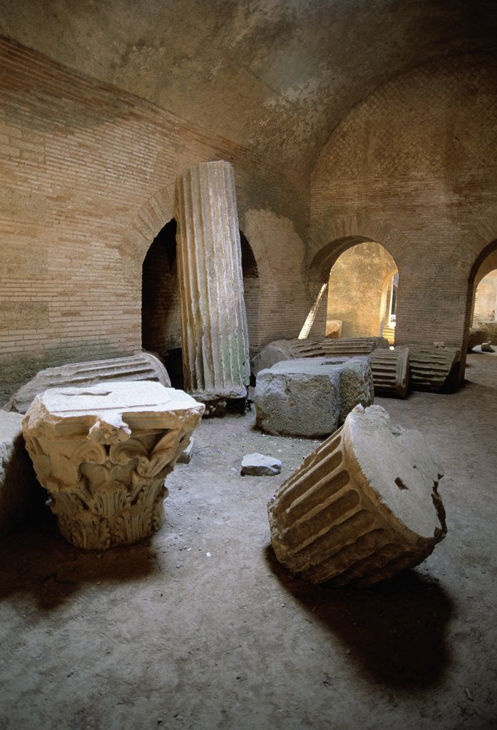 Detail of Ruins of Columns Under Amphitheater by Anonymous