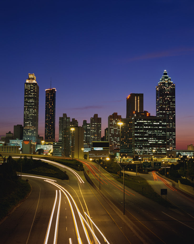 Detail of Atlanta at Dusk by Corbis