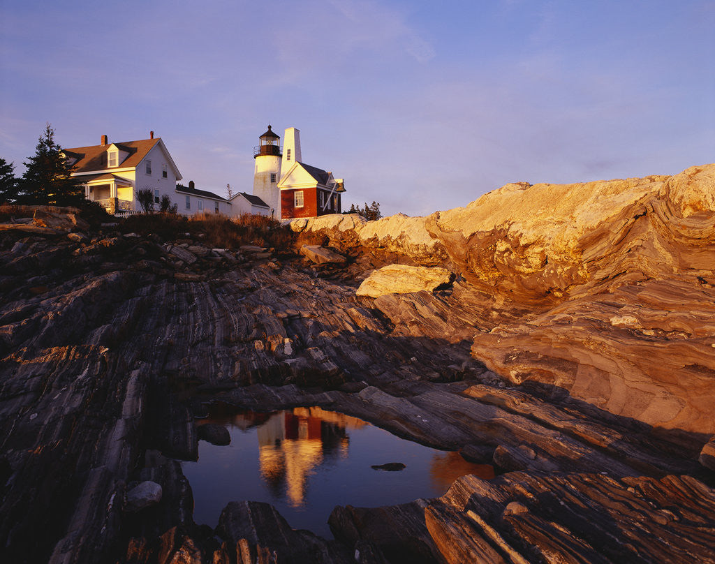 Detail of Pemaquid Lighthouse Reflecting in Tide Pool by Anonymous