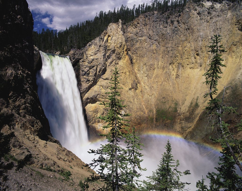 Detail of Rainbow at Lower Yellowstone Falls by Anonymous