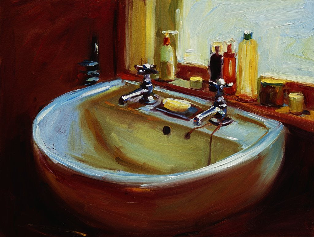 Detail of Debby's Sink Painting by Pam Ingalls