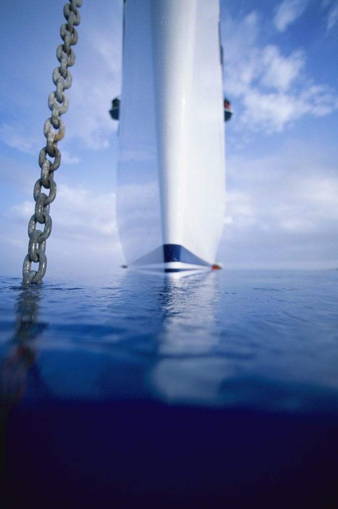 Detail of Large Boat Anchored Off Cuba by Anonymous