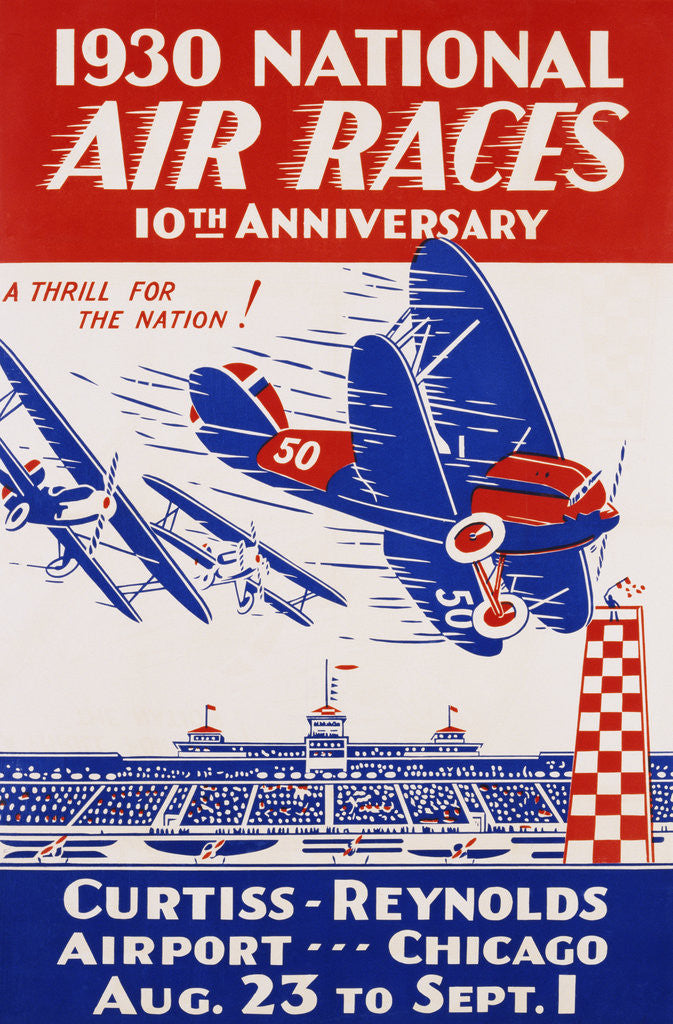 Detail of American Poster for 1930 National Air Races by Anonymous
