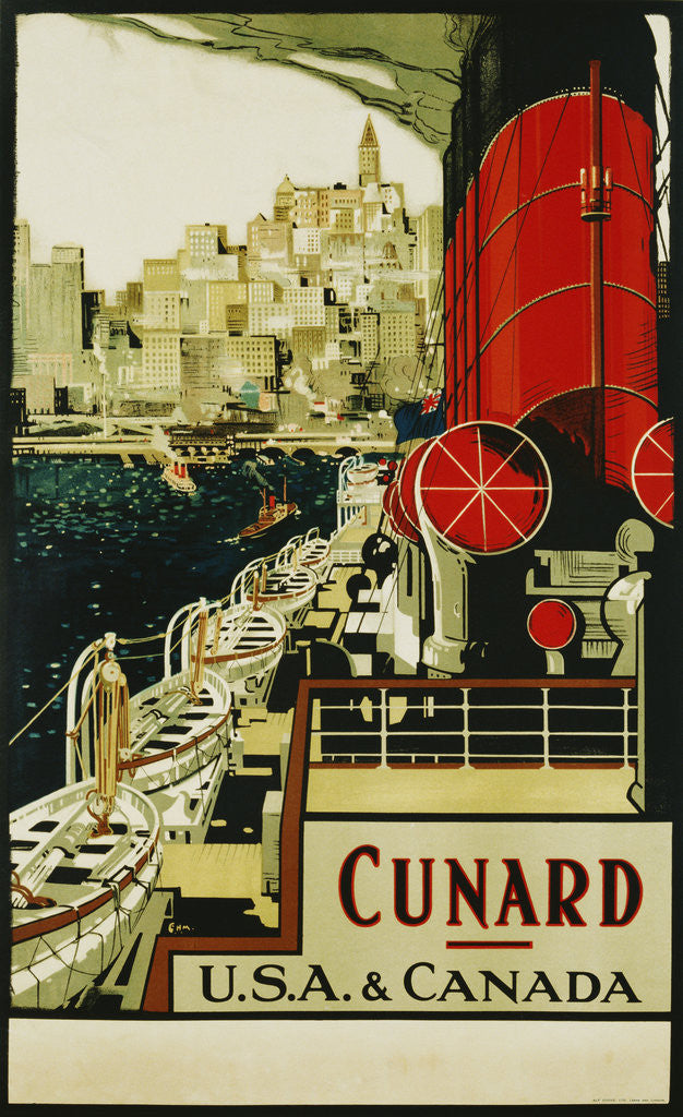 Detail of Cunard USA & Canada Poster by C.H.M.