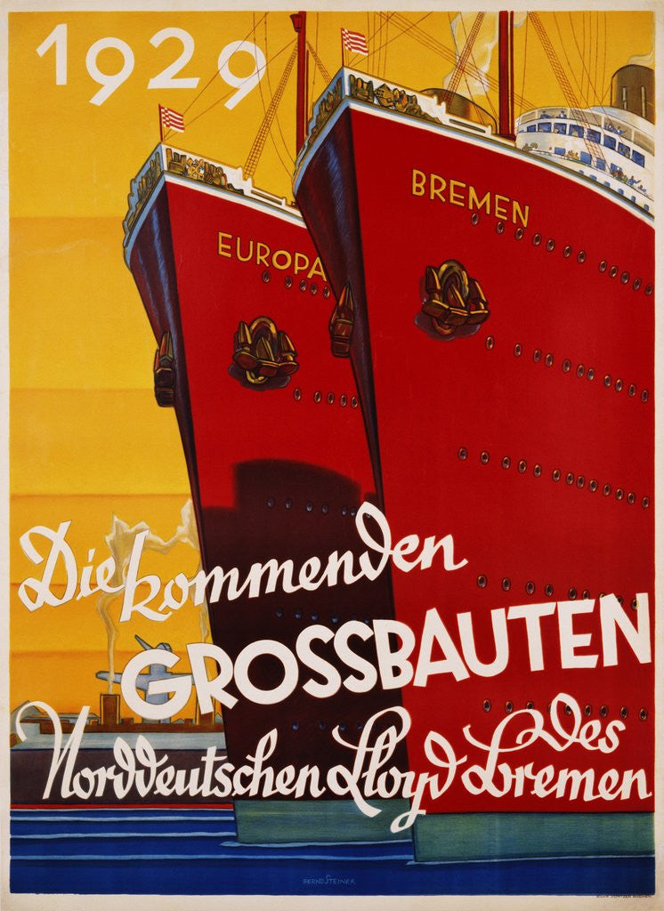 Detail of Die Kommenden Grossbauten Poster by Bernd Steiner
