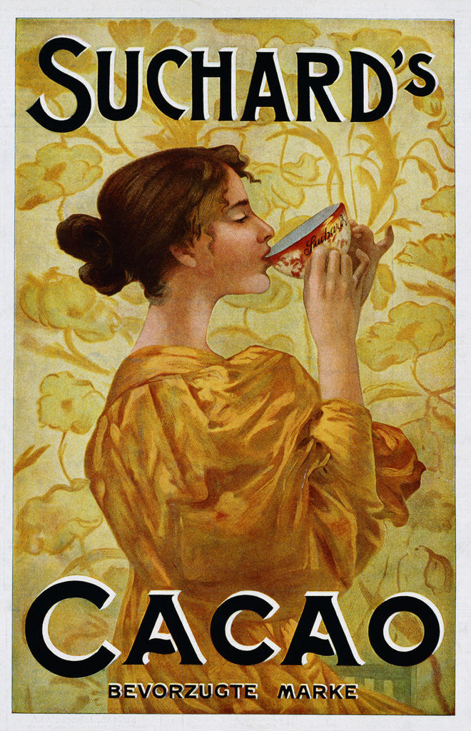 Detail of Circa 1905 Belgian Poster for Suchard's Cacao by Anonymous