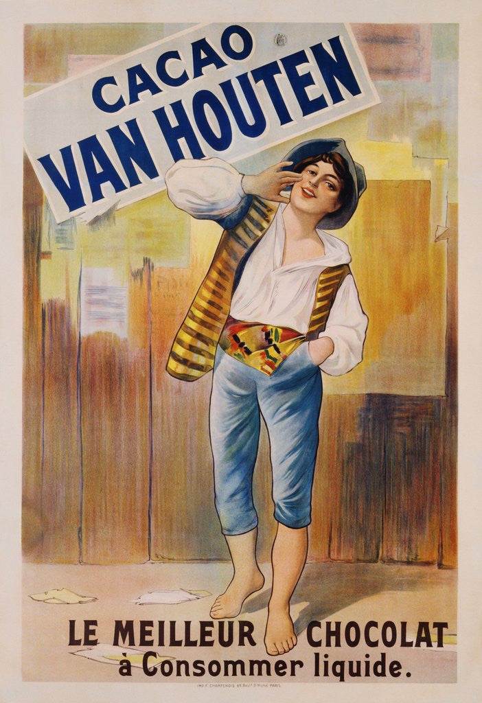 Detail of Circa 1900 French Poster for Cacao Van Houten by Anonymous