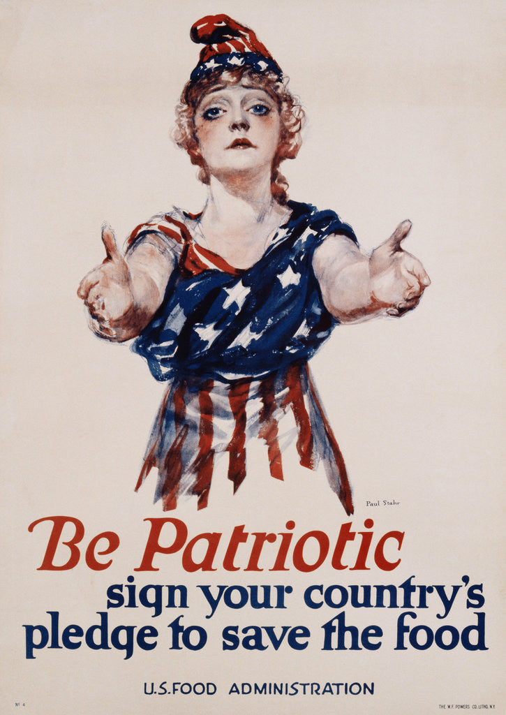 Detail of Be Patriotic Poster by Paul Stahr