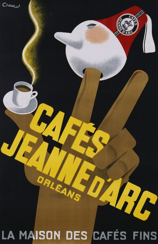Detail of Cafes Jeanne d'Arc Poster by Carl Chew