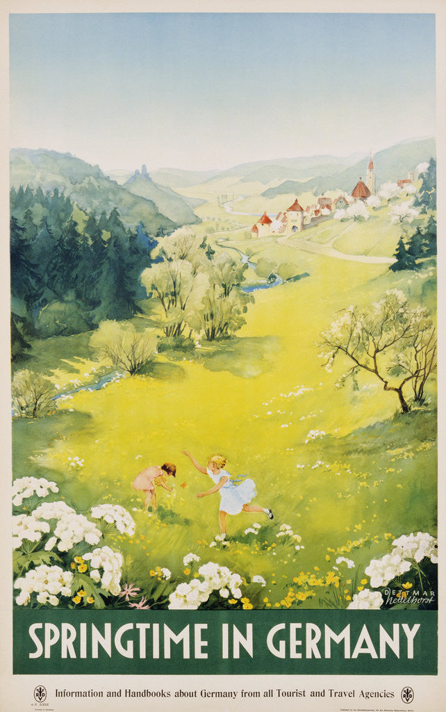 Detail of Springtime in Germany Poster by Dettmar Nettelhorst