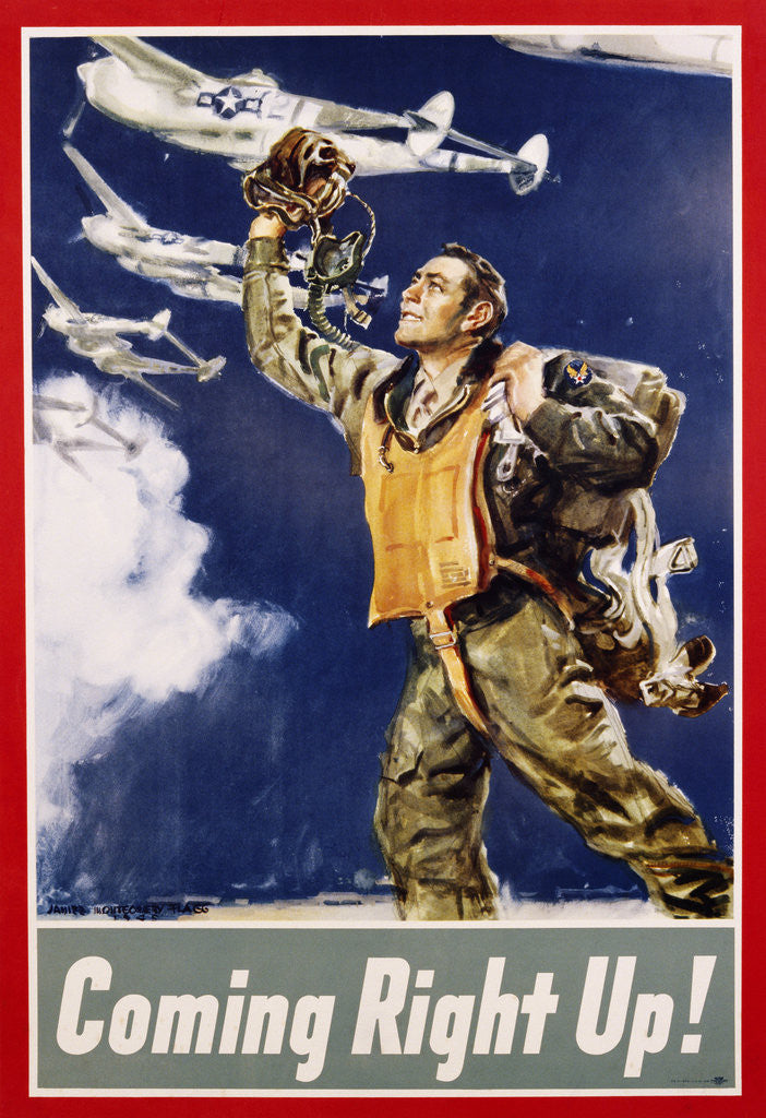 Detail of Coming Right Up! Poster by James Montgomery Flagg