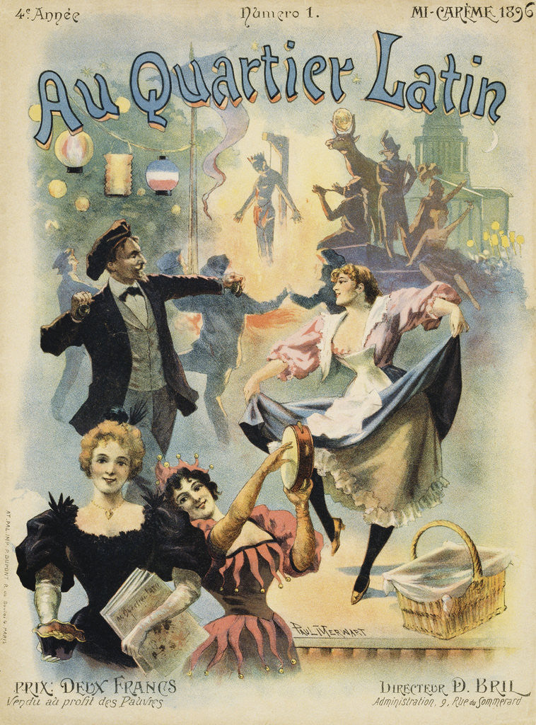 Detail of Au Quarter Latin Poster by Paul Merwart