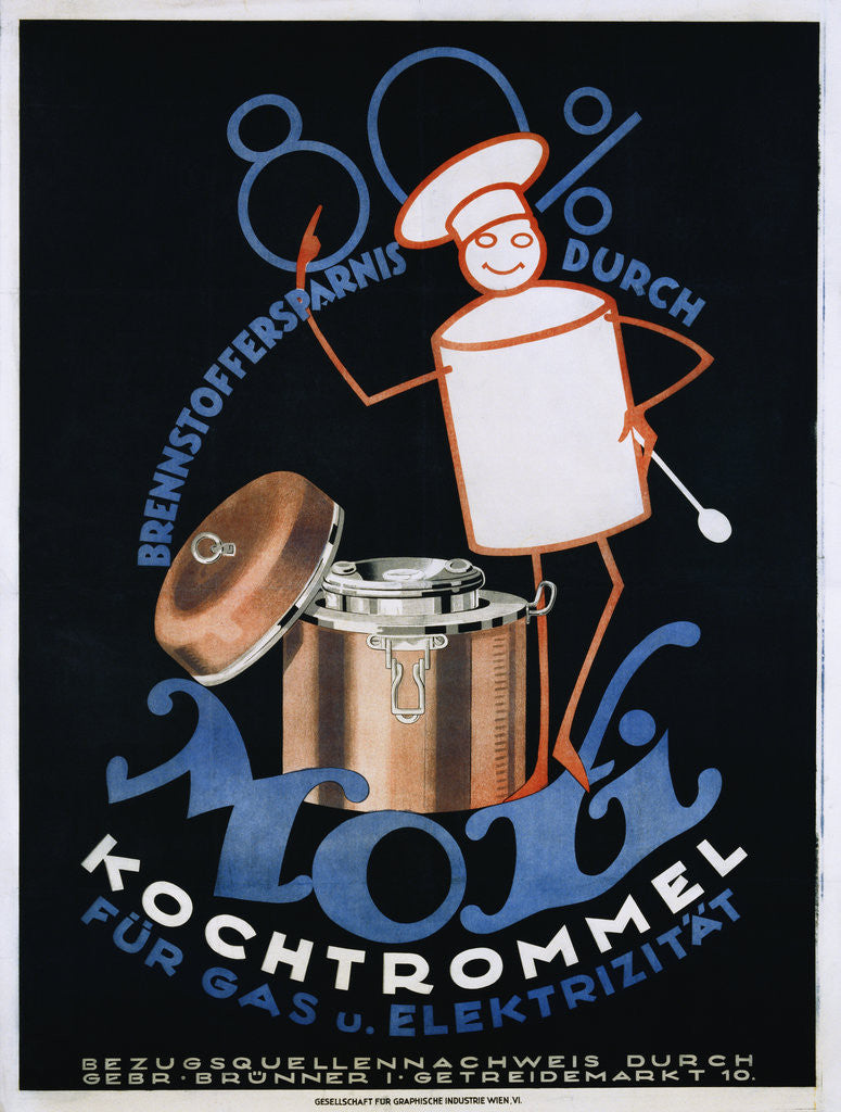 Detail of Moxi Kochtrommel Poster by Anonymous