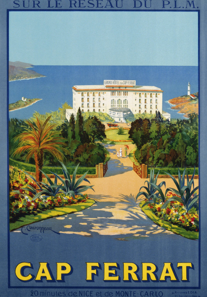 Detail of Cap Ferrat Poster by C. Couronneau
