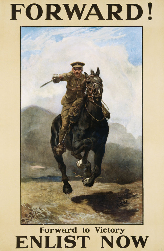 Detail of Forward! Enlist Now Poster by Anonymous