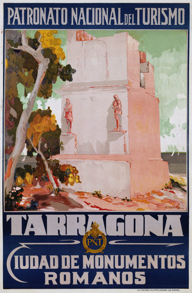 Detail of Tarragona - Ciudad de Monumentos Romanos Poster by Caruz