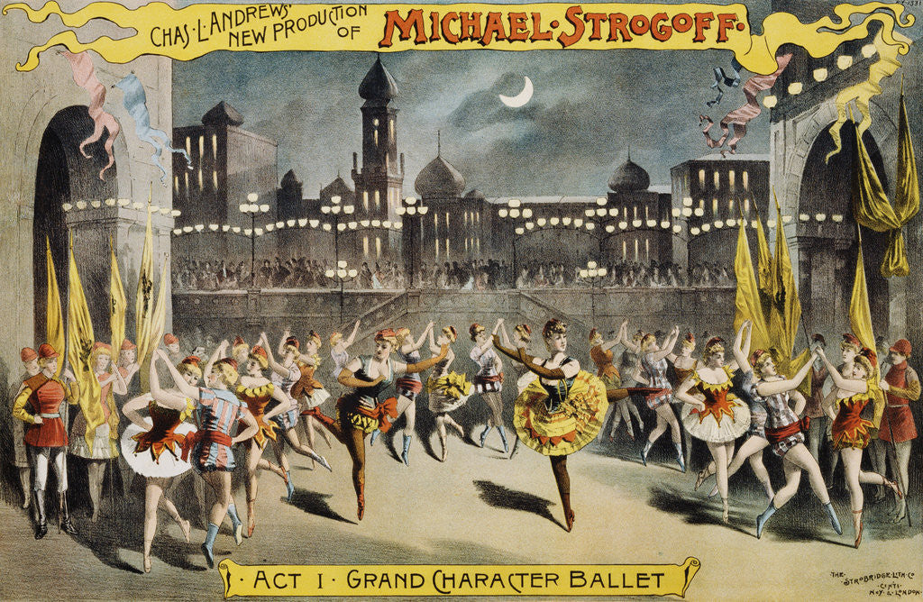 Detail of Michael Strogoff Ballet Production Poster by Anonymous
