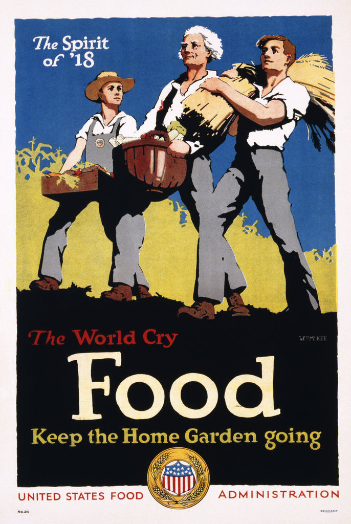 Detail of Food - Keep the Home Garden Going Poster by William McKee