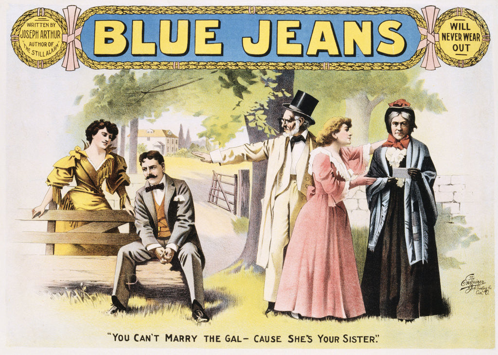 Detail of Blue Jeans Poster by Corbis