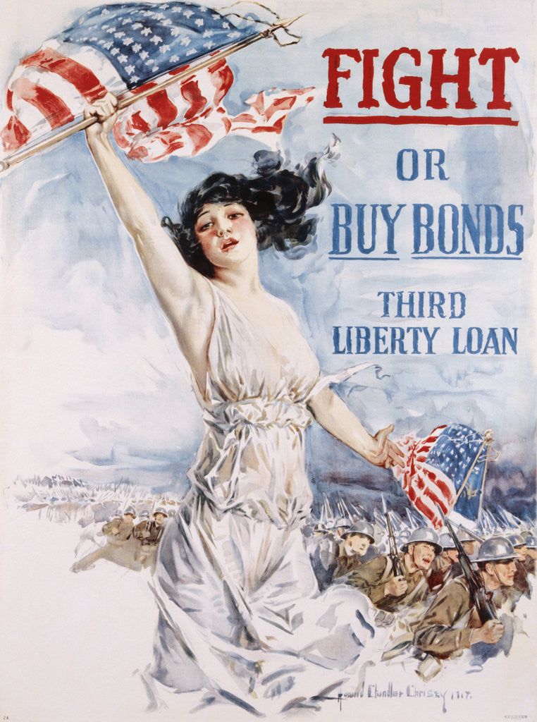 Detail of Fight or Buy Bonds Poster by Howard Chandler Christy