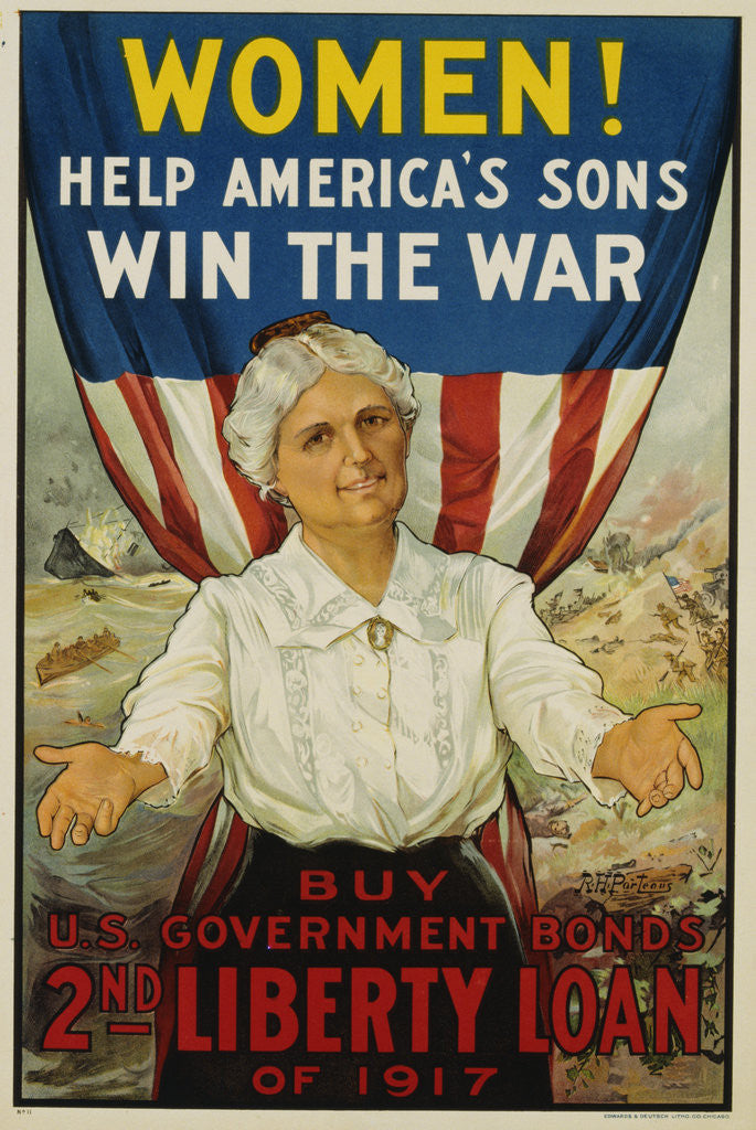 Detail of Women! Help America's Sons Win the War Poster by R.H. Porteous
